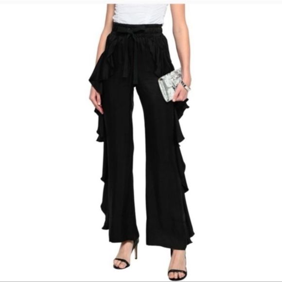 cinq a sept Pants - Cinq A Sept Larkin Black ruffle pants Pants